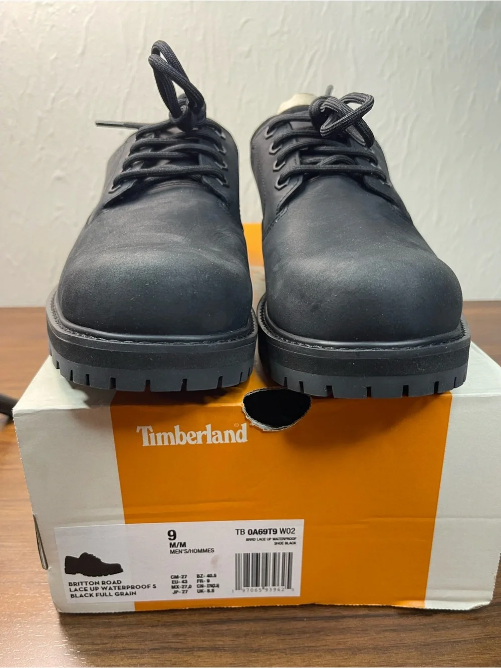 Timberland Britton Road Waterproof Leather Oxford Shoes Black US 9 EU 43 UK 8.5